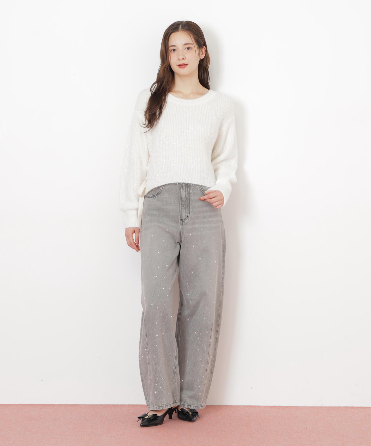 サイドリボンフィルムフェザーニット | JILL by JILL STUART（ジル