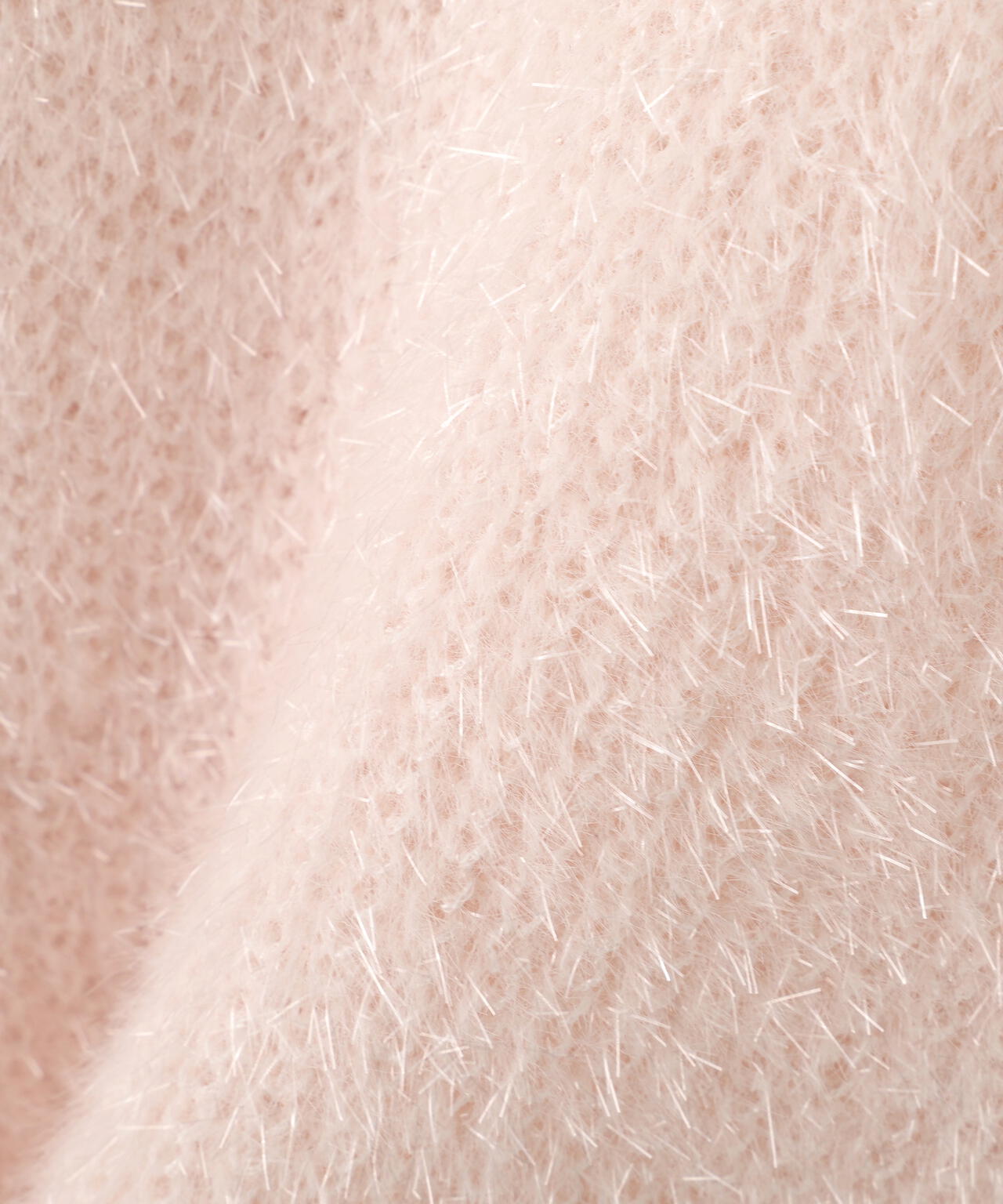 サイドリボンフィルムフェザーニット