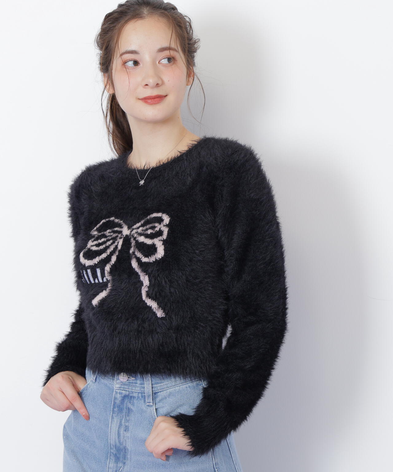 ジルスチュアート　フランツニット フェザーリボンジャガードニット | JILL by JILL STUART（ジル バイ