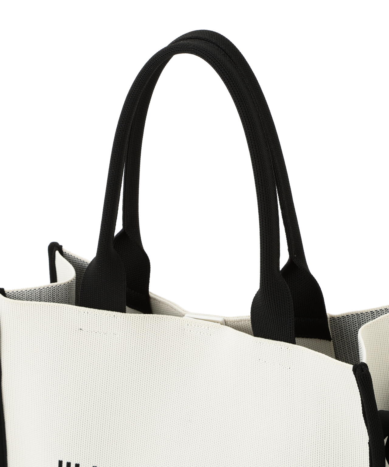 サイドリボンニットトートバッグ