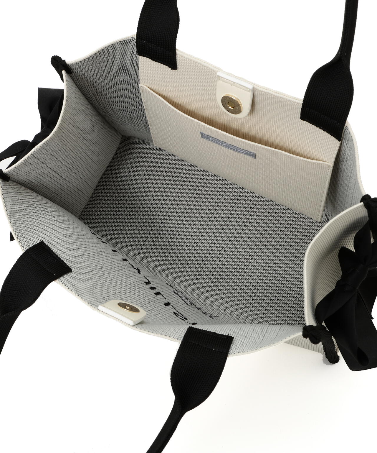 サイドリボンニットトートバッグ