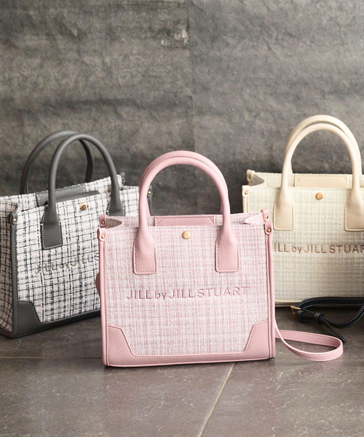 ＜WEB限定カラーあり＞ツイードショルダートート