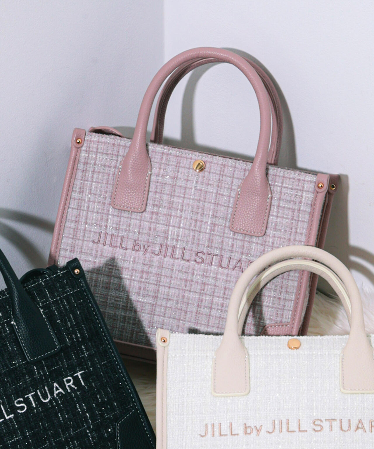 ＜WEB限定カラーあり＞ツイードショルダートート