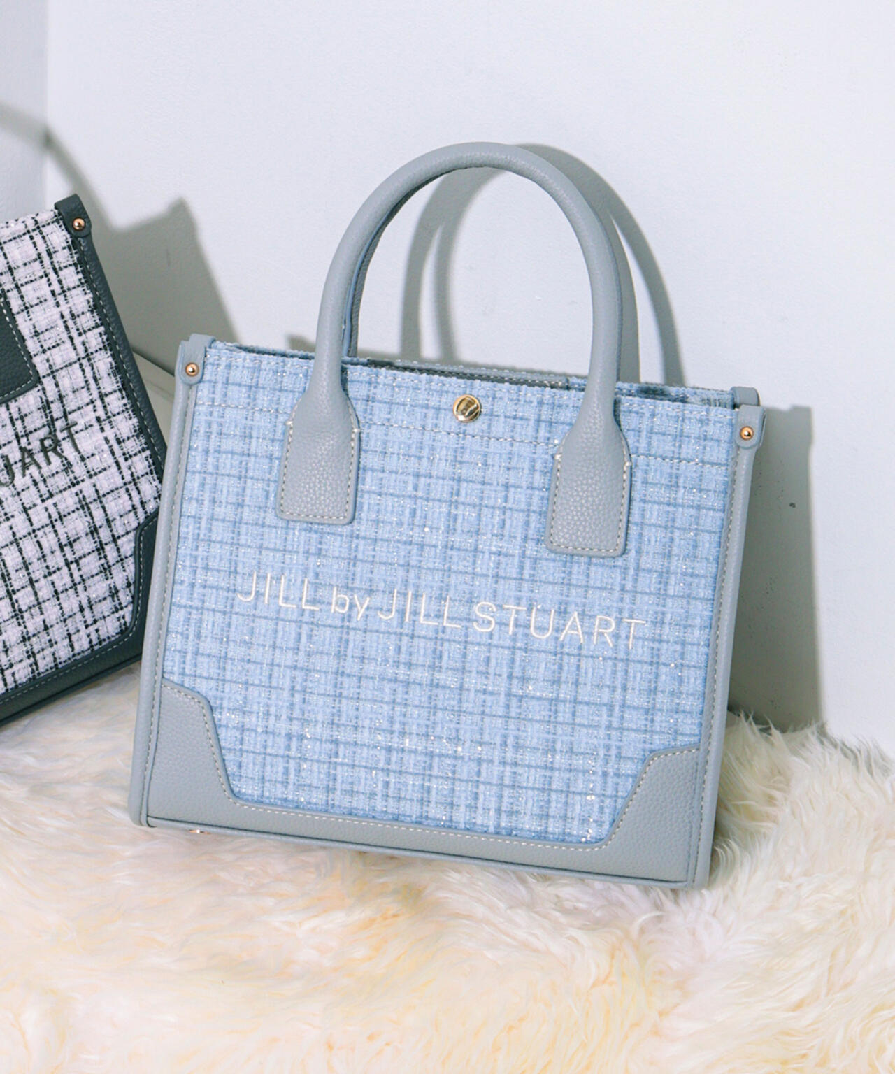 ＜WEB限定カラーあり＞ツイードショルダートート