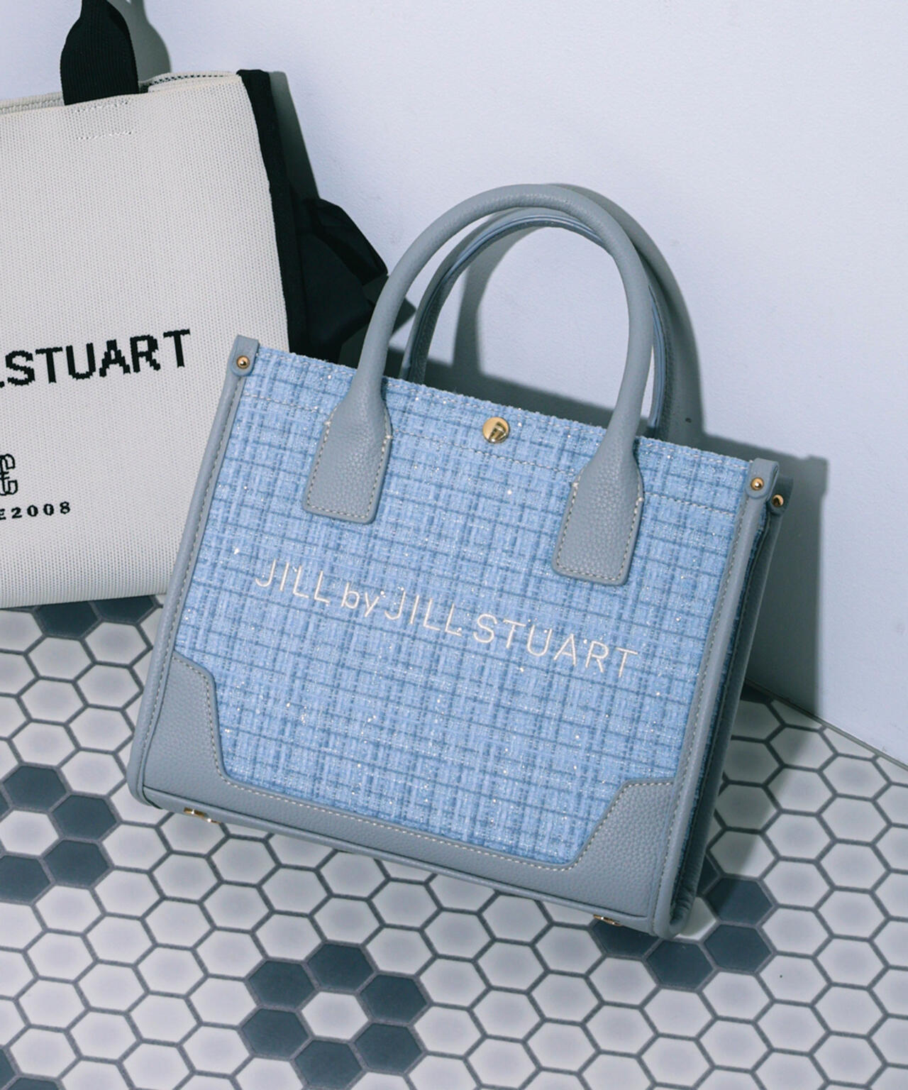 ＜WEB限定カラーあり＞ツイードショルダートート