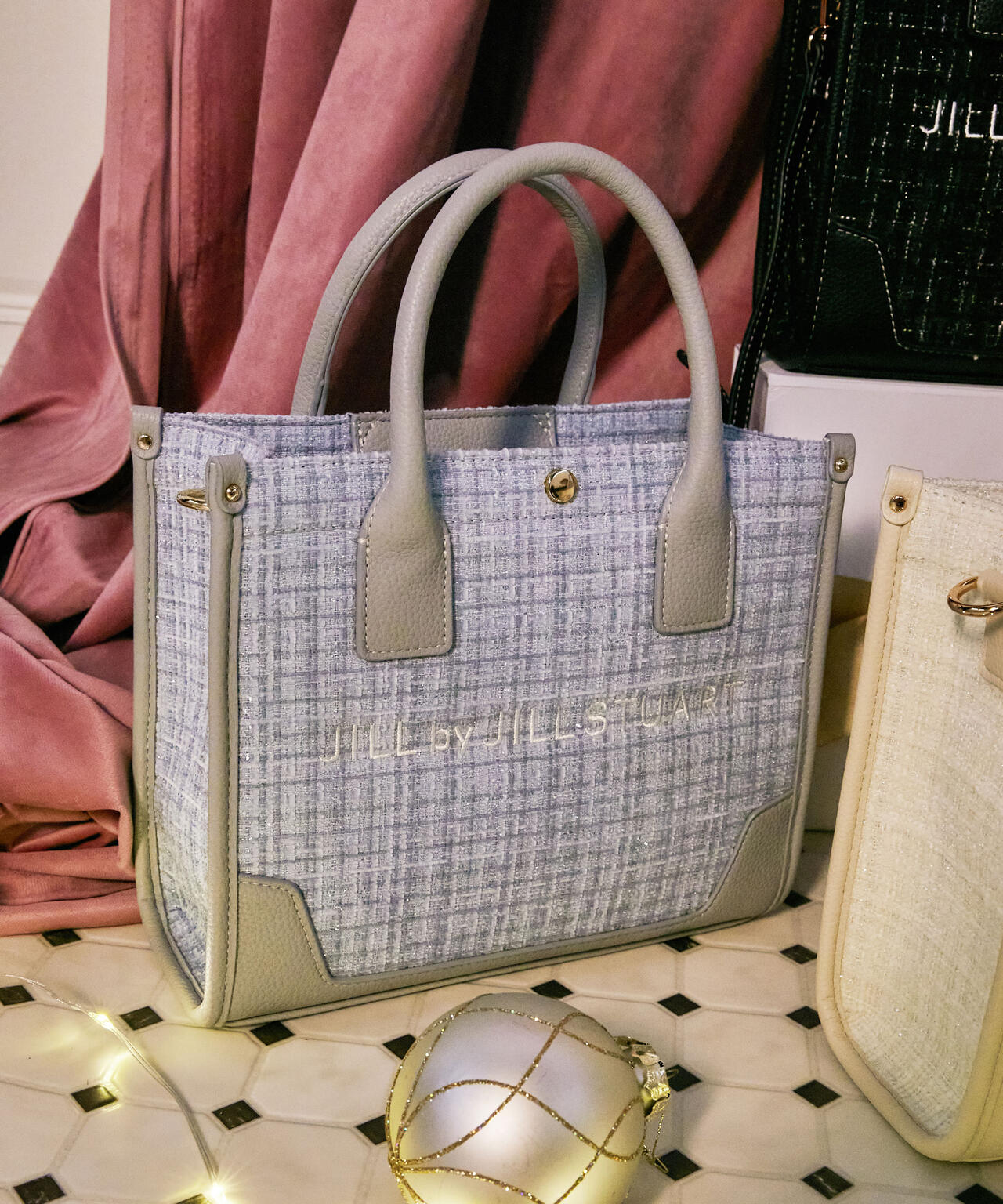 ＜WEB限定カラーあり＞ツイードショルダートート