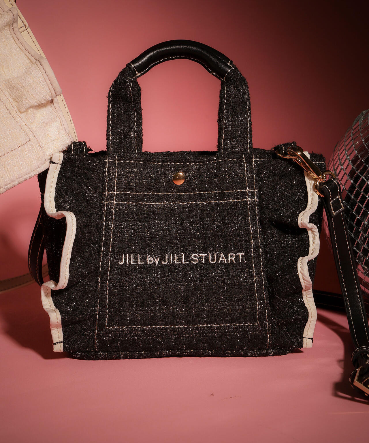 ＜フリルトートミニ＞ツイード