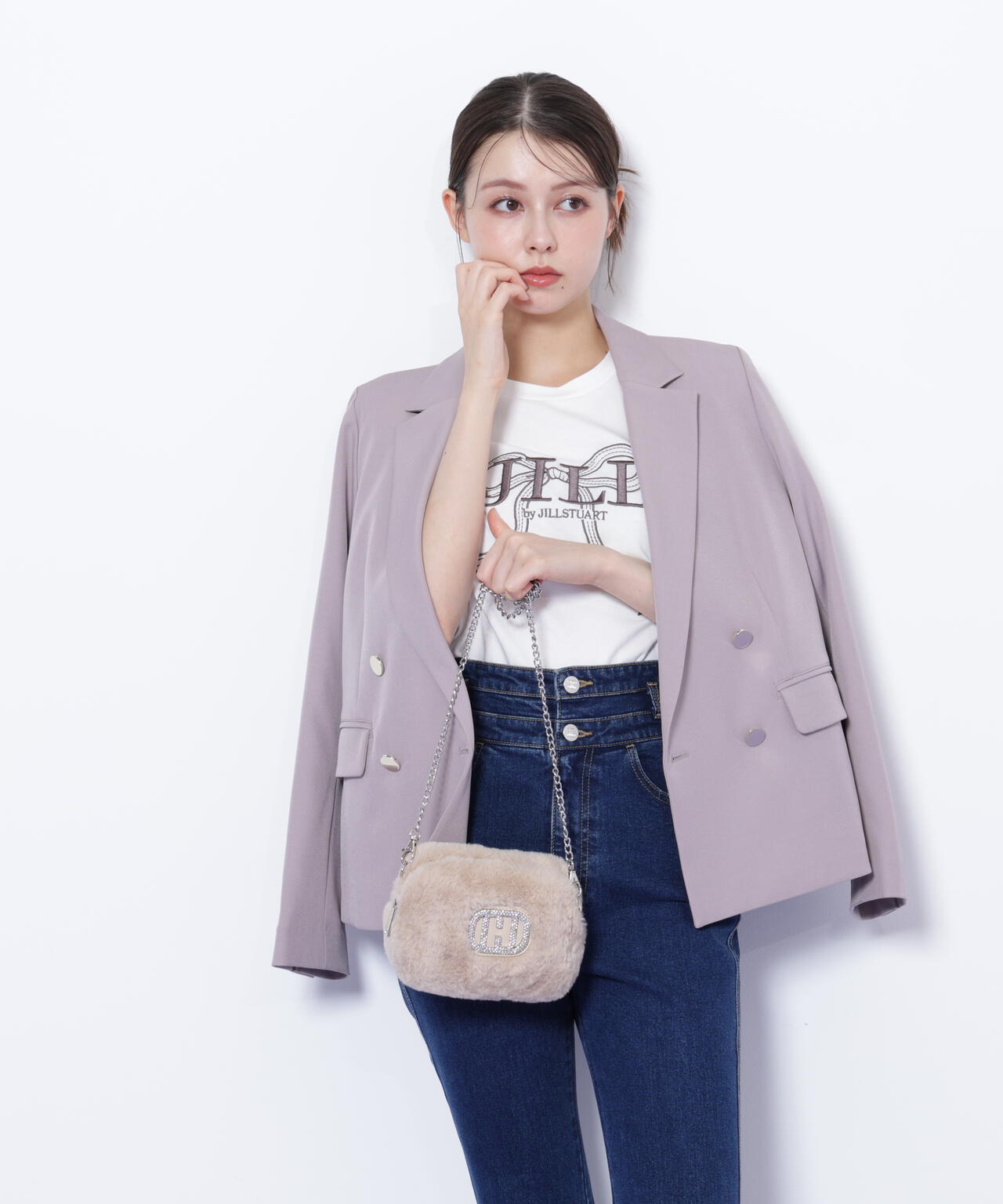 Wink J フェイクファーポシェット