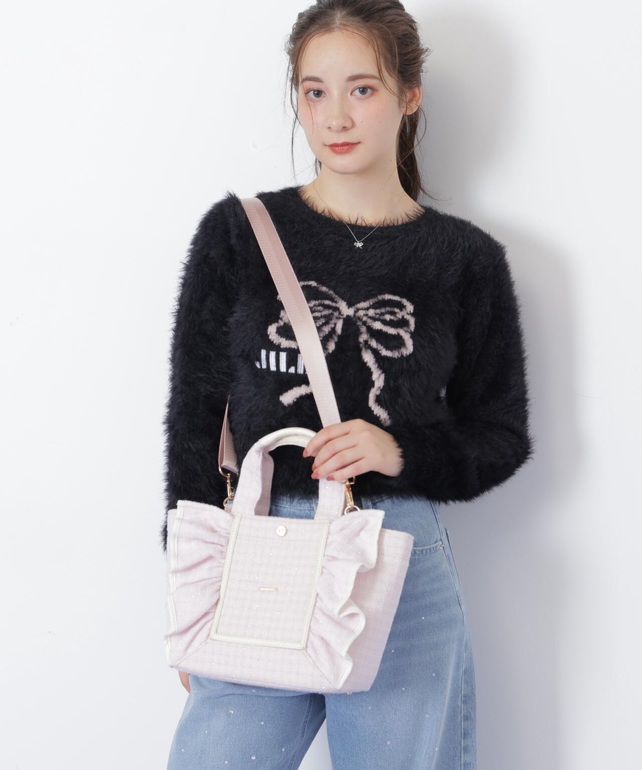 ＜リミテッドファブリック＞フレームフリルトートバッグ