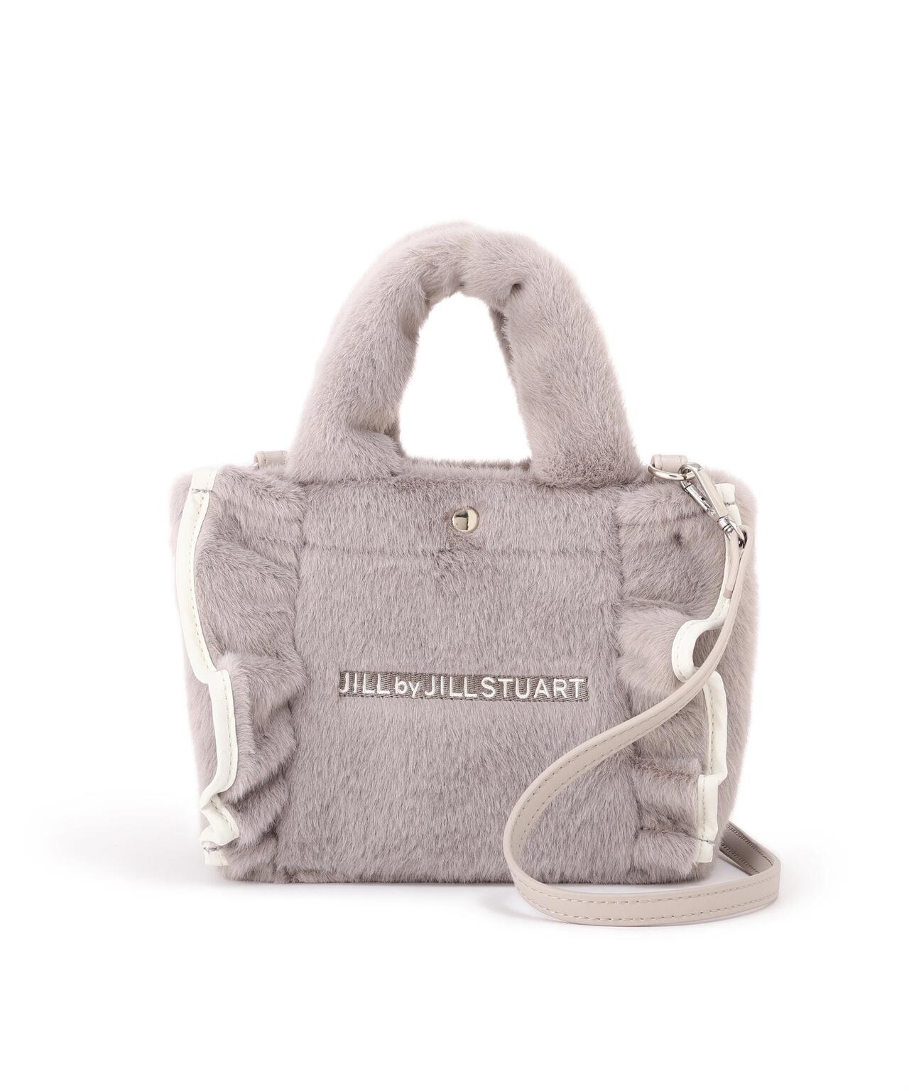 ＜フリルトートミニ＞フェイクファー