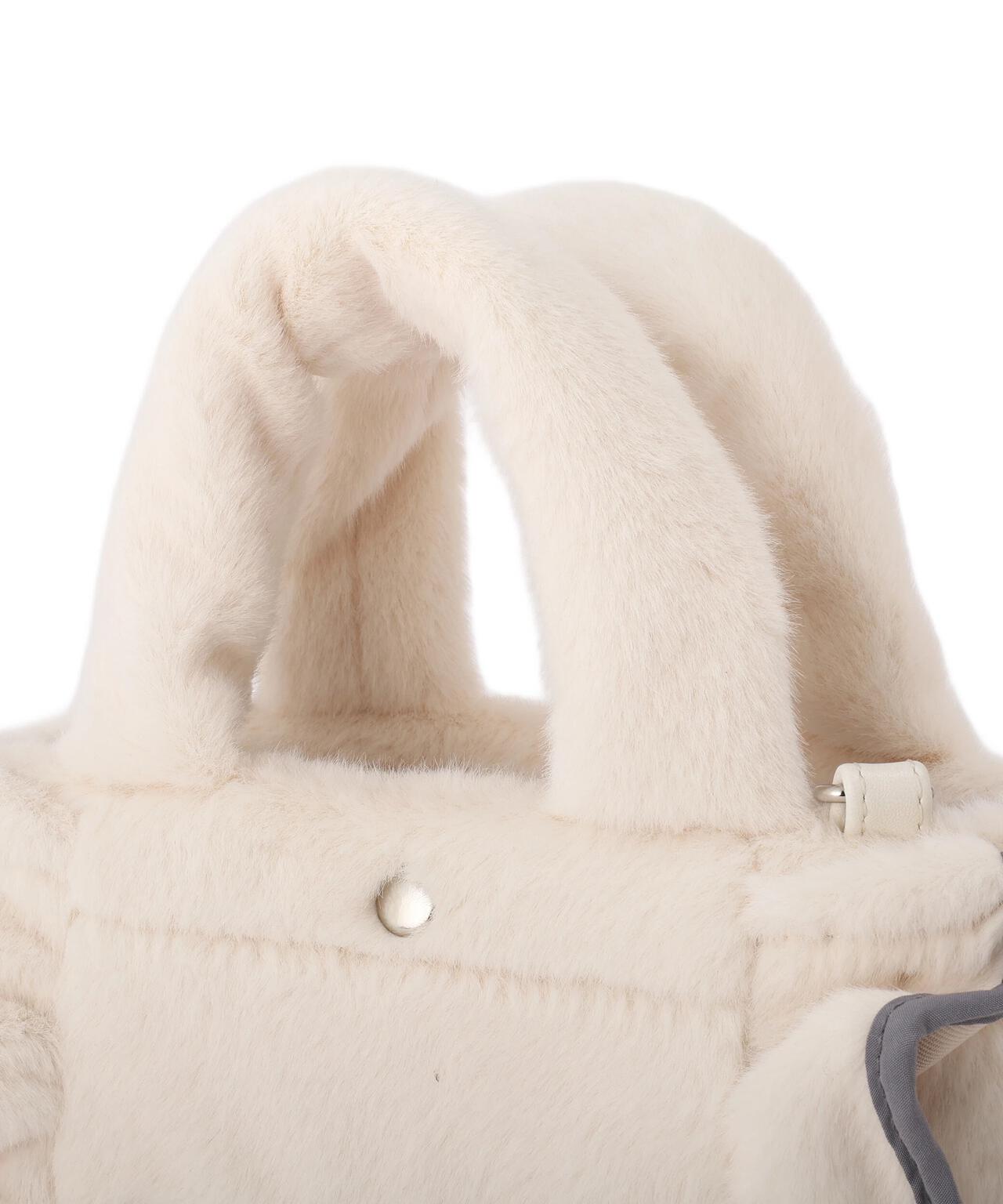 ＜フリルトートミニ＞フェイクファー