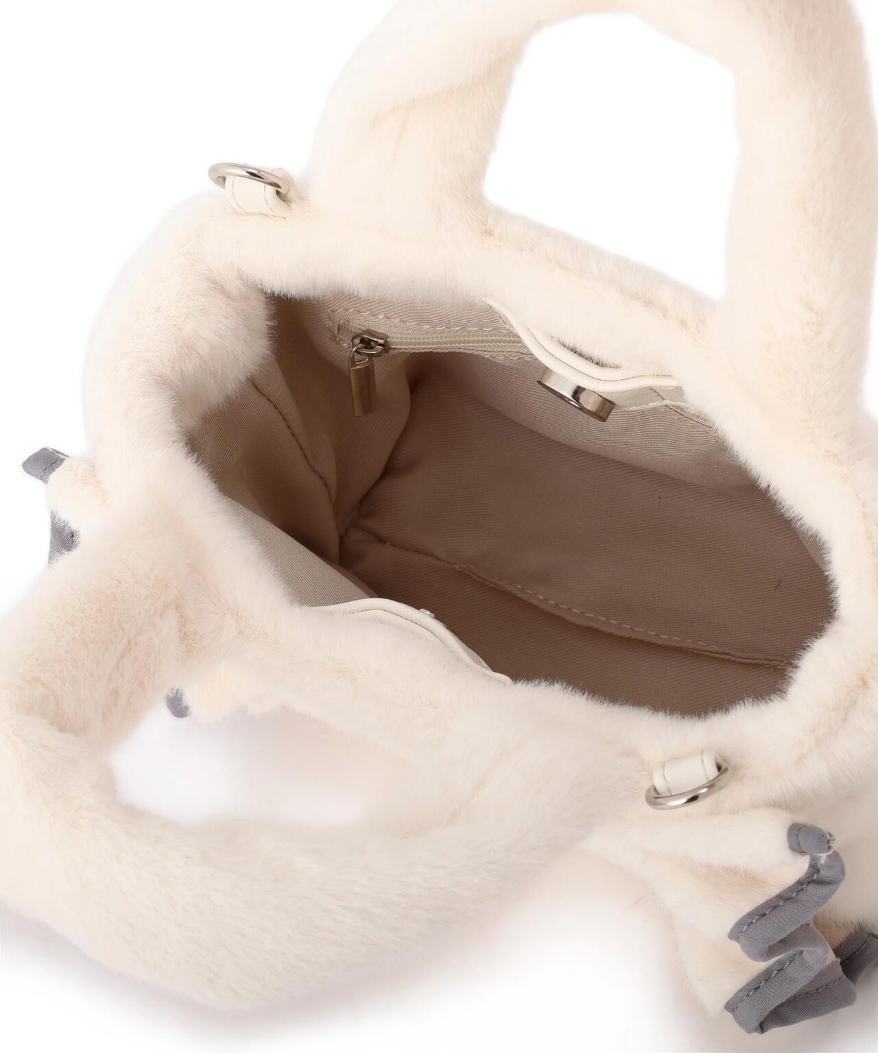 ＜フリルトートミニ＞フェイクファー