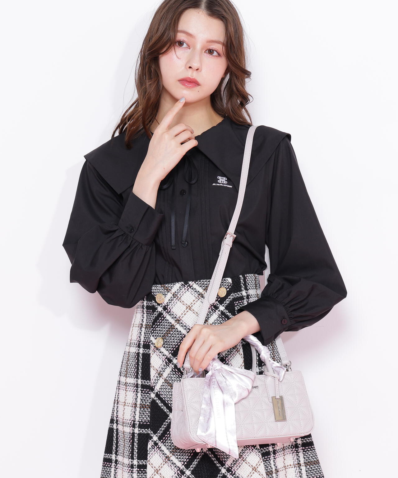 スカーフキルティングトート