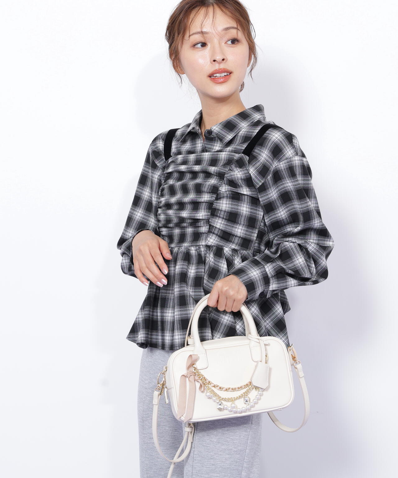 チャーム付きミニボストン