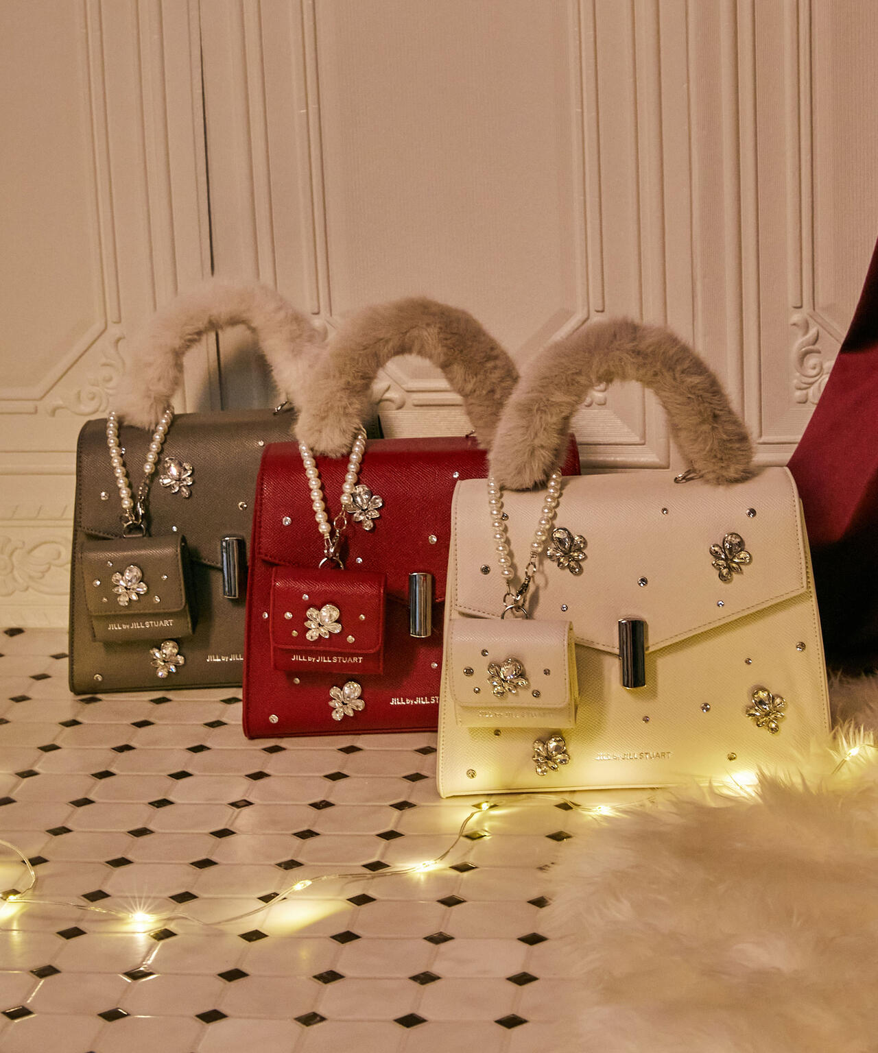 ランダムビジューファーハンドルバッグ | JILL by JILL STUART（ジル