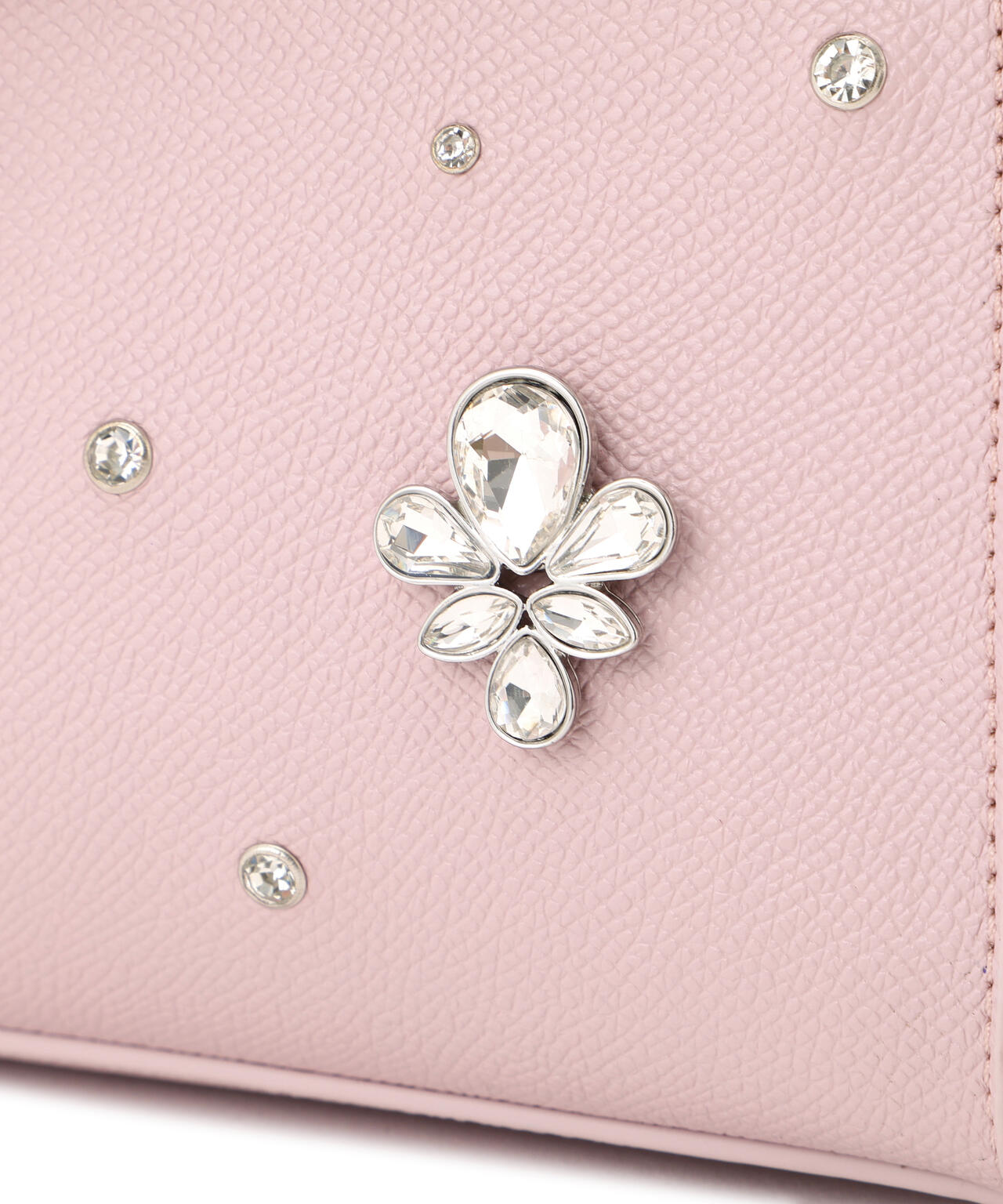 ランダムビジューファーハンドルバッグ