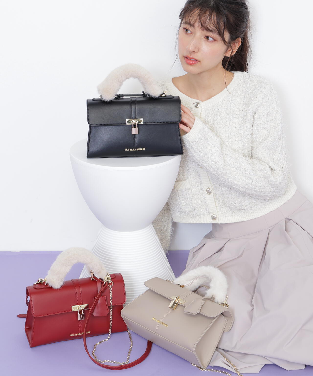 2wayハンドルフラップバッグ