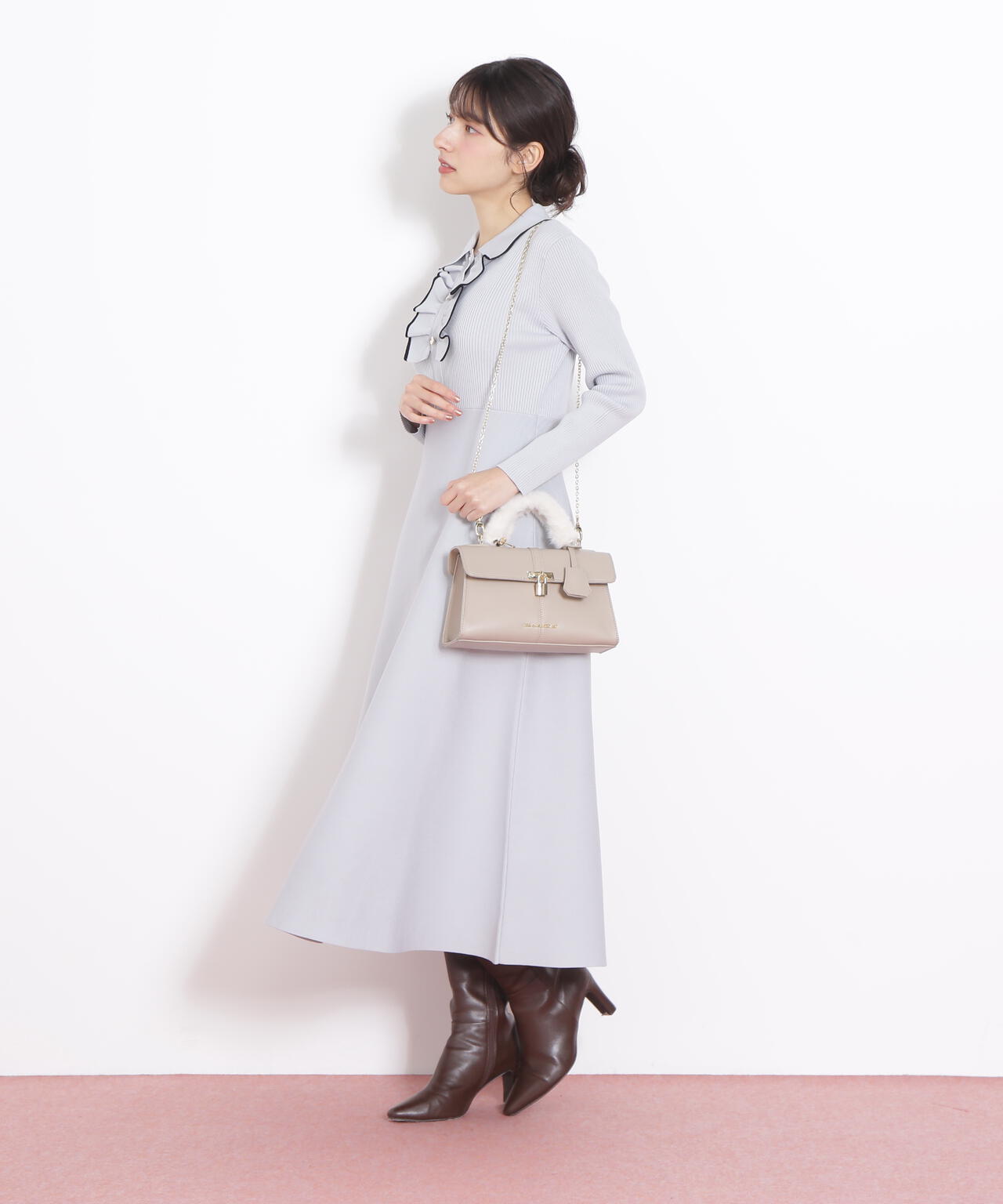 2wayハンドルフラップバッグ