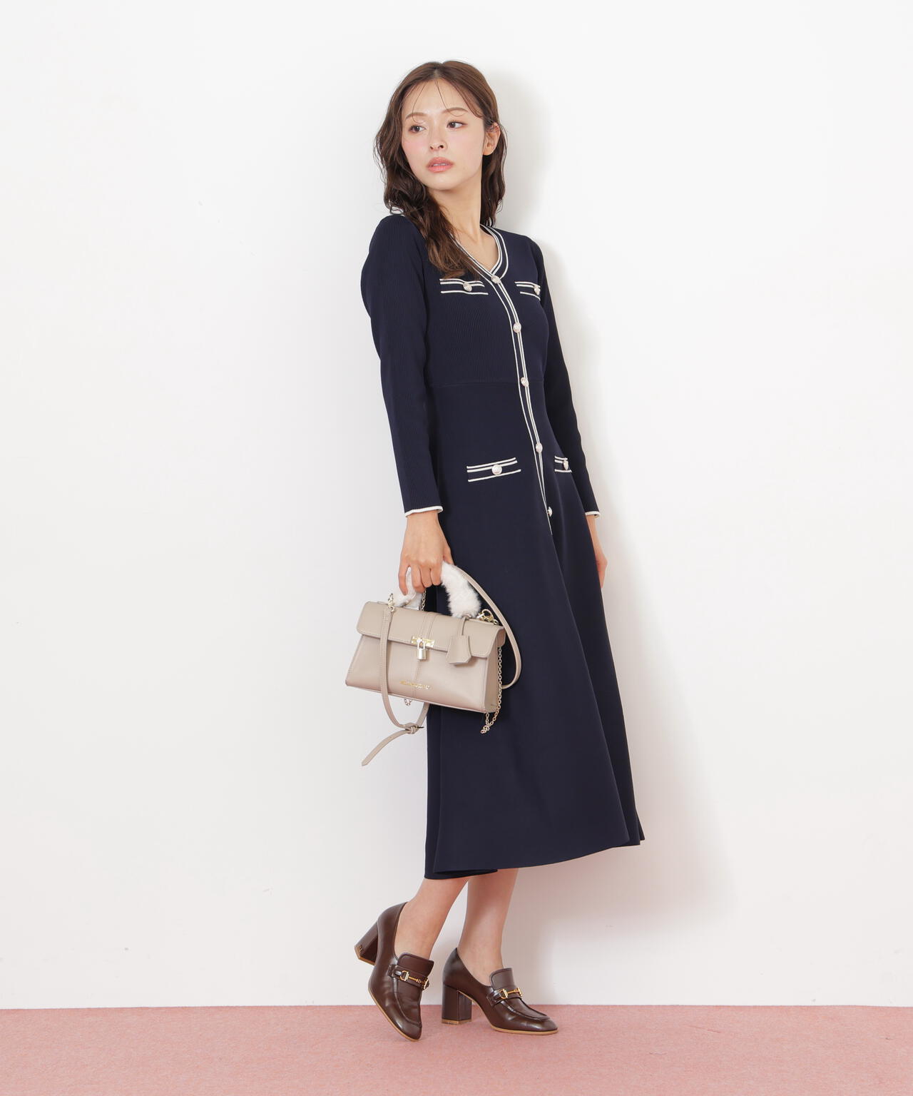 2wayハンドルフラップバッグ