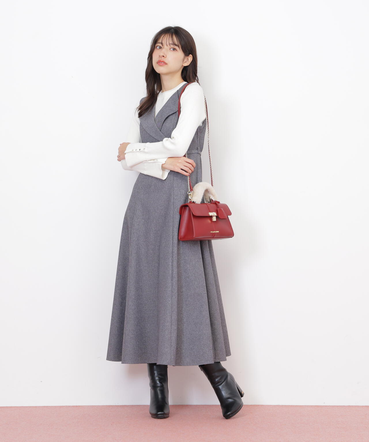 2wayハンドルフラップバッグ