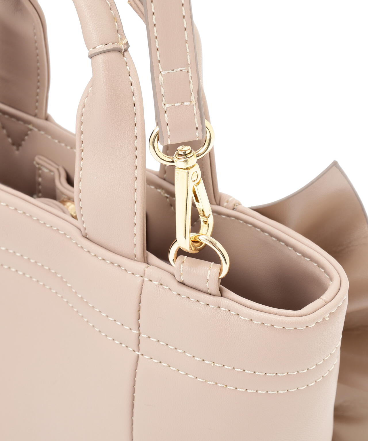 ＜フリルトートミニ＞フェイクレザー