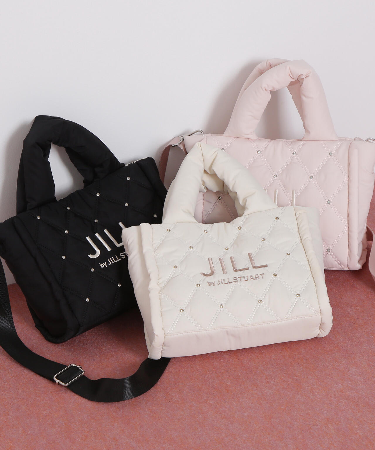 キルティングパフトートバッグ