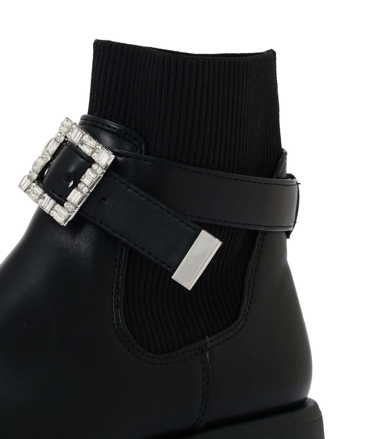 ビジューベルトショートブーツ