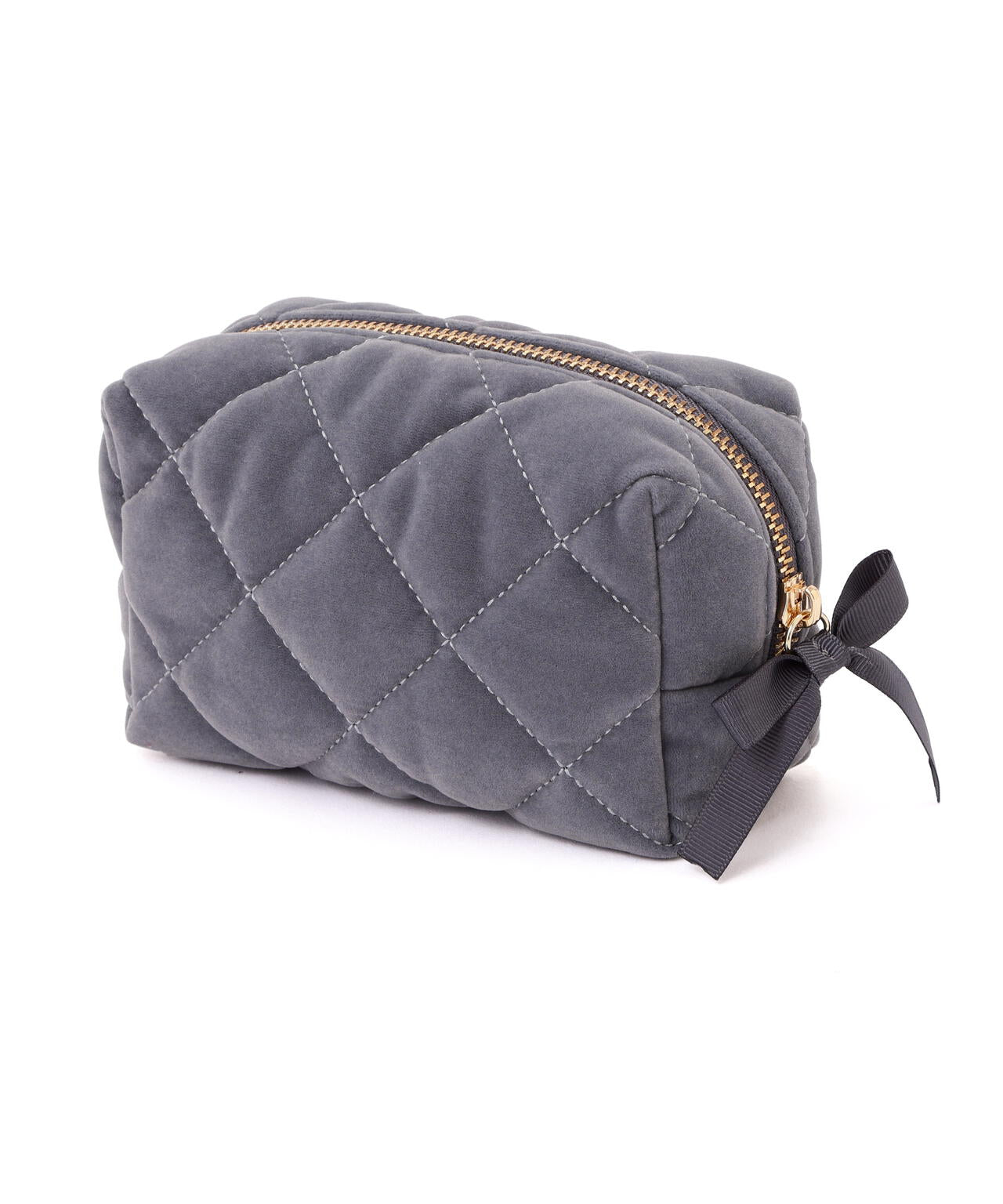 ビジューリボンキルティングポーチ