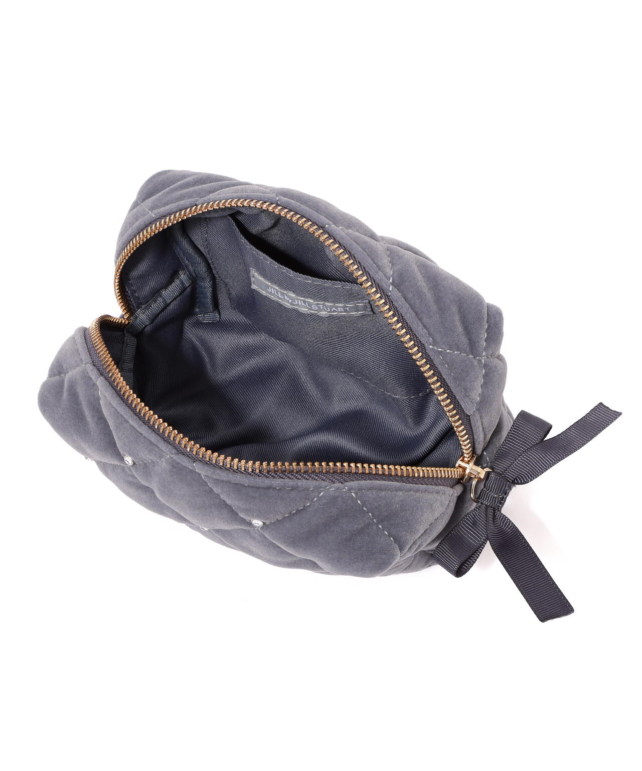 ビジューリボンキルティングポーチ