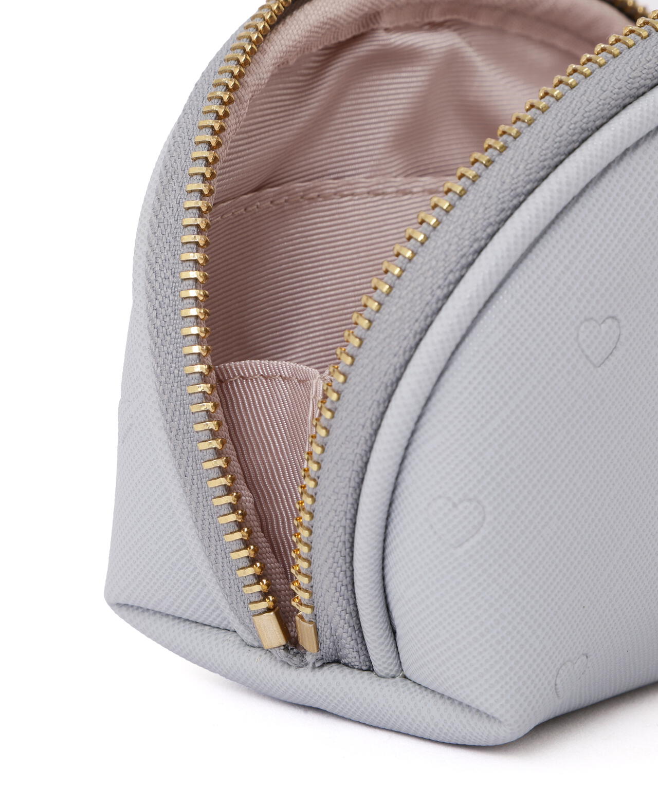 エンボスハートポーチ