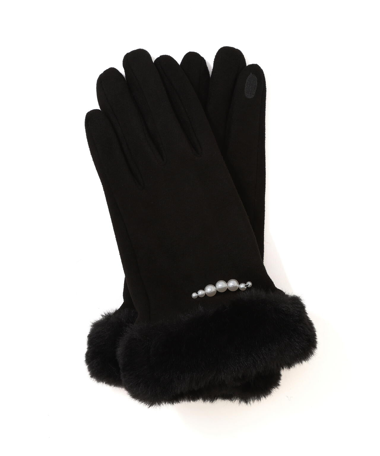 フェイクスエードフェイクファー付きグローブ | JILL by JILL STUART