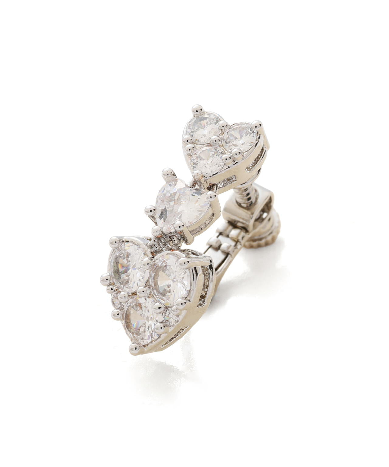 Cubicトリプルハートイヤリング