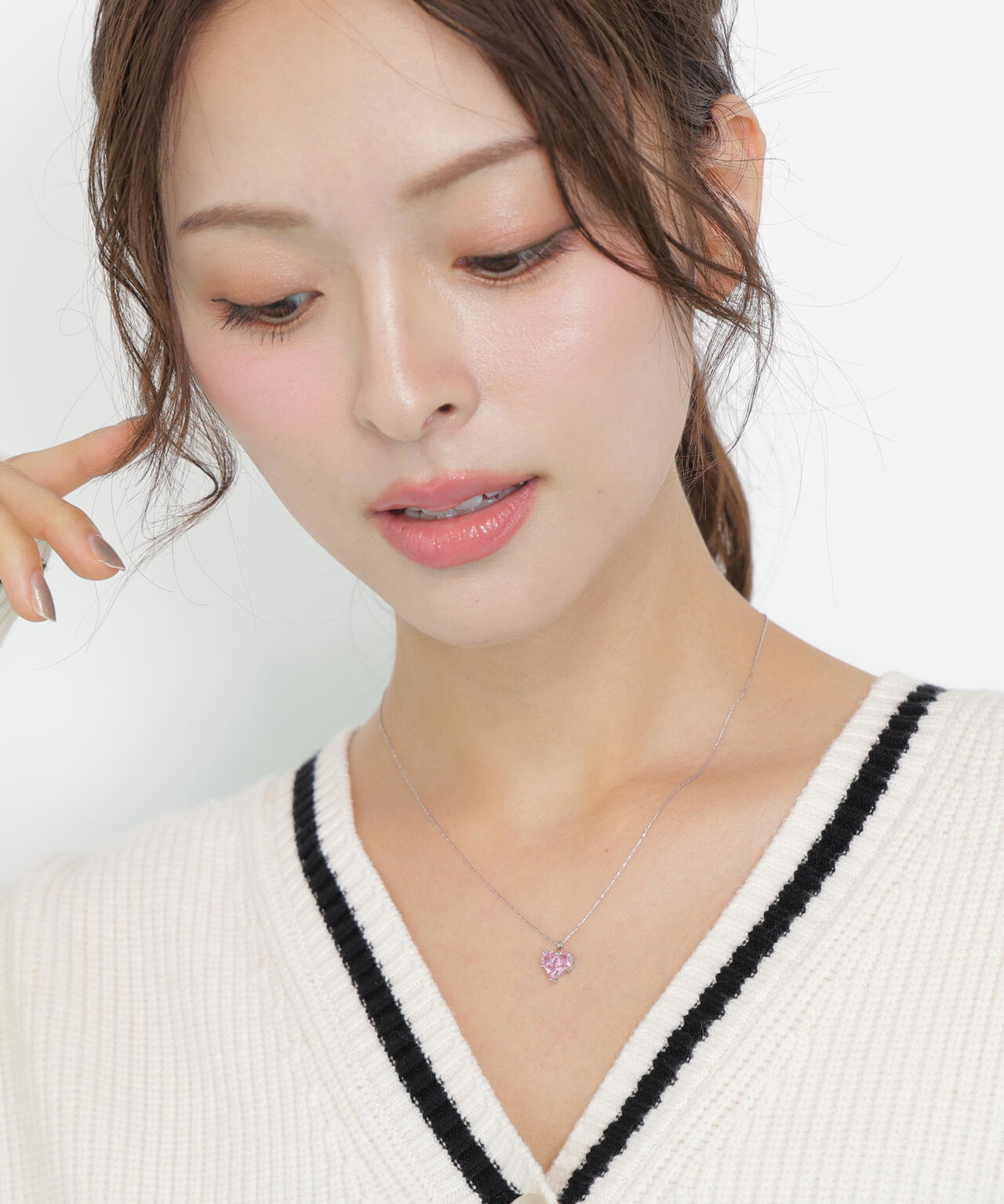 Cubic ハートネックレス | JILL by JILL STUART（ジル バイ ジル