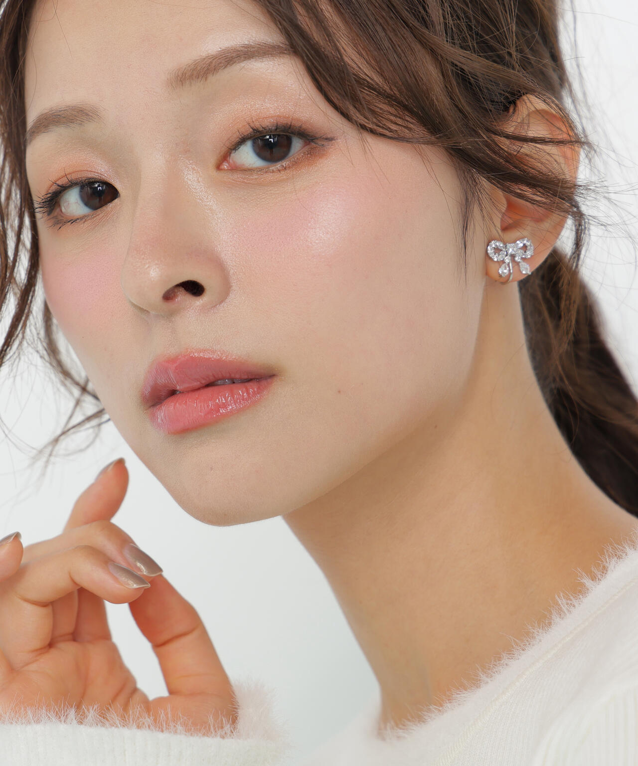 Cubic リボンイヤリング | JILL by JILL STUART（ジル バイ ジル