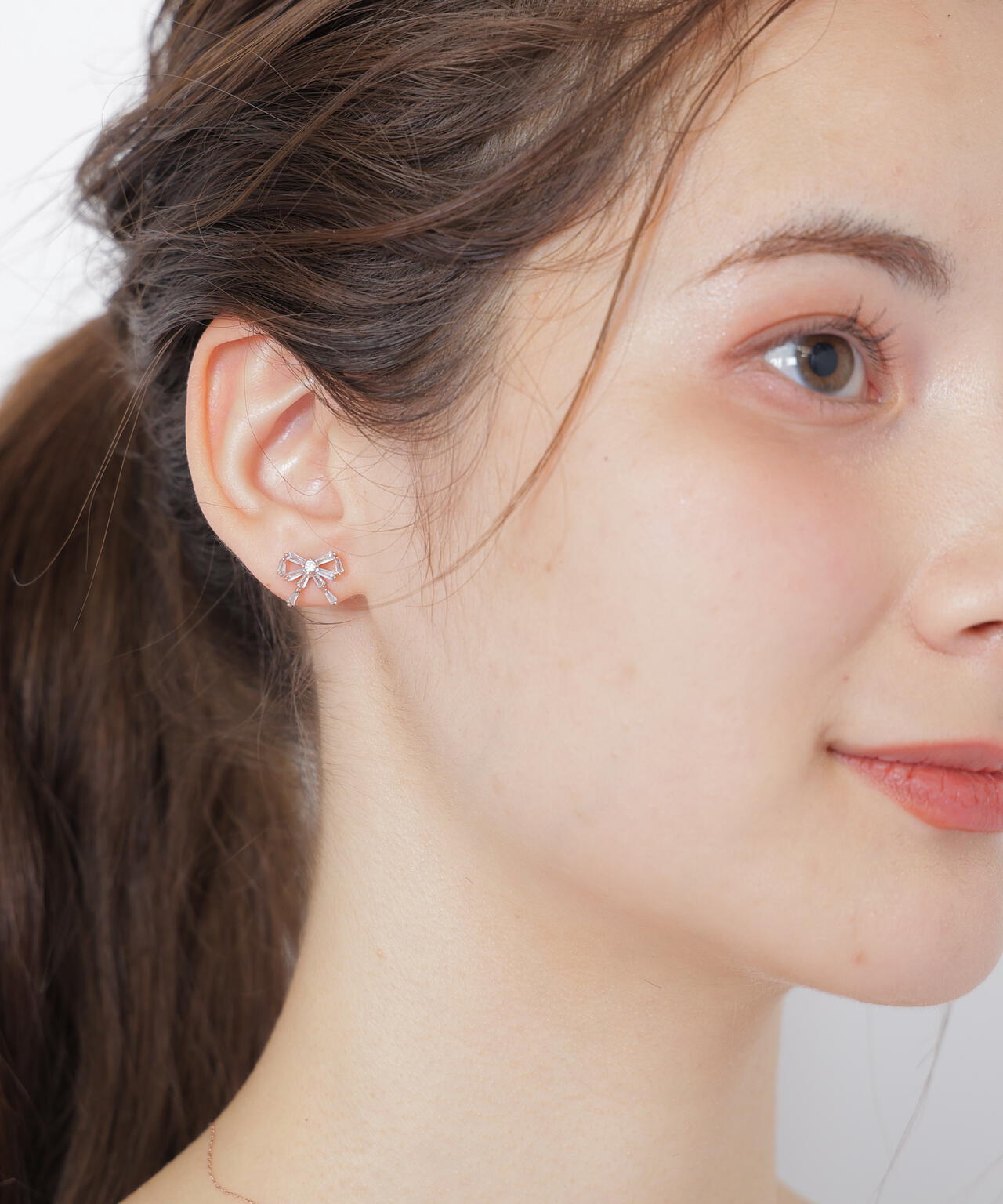 Cubic プチリボンピアス | JILL by JILL STUART（ジル バイ ジル