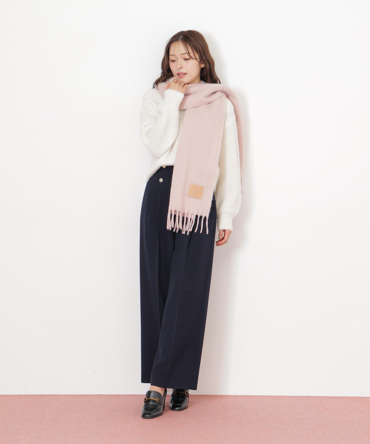JILL by JILLSTUART レザータグループヤーンストール　新品未使用 レザータグループヤーンストール | JILL by JILL STUART（ジル バイ