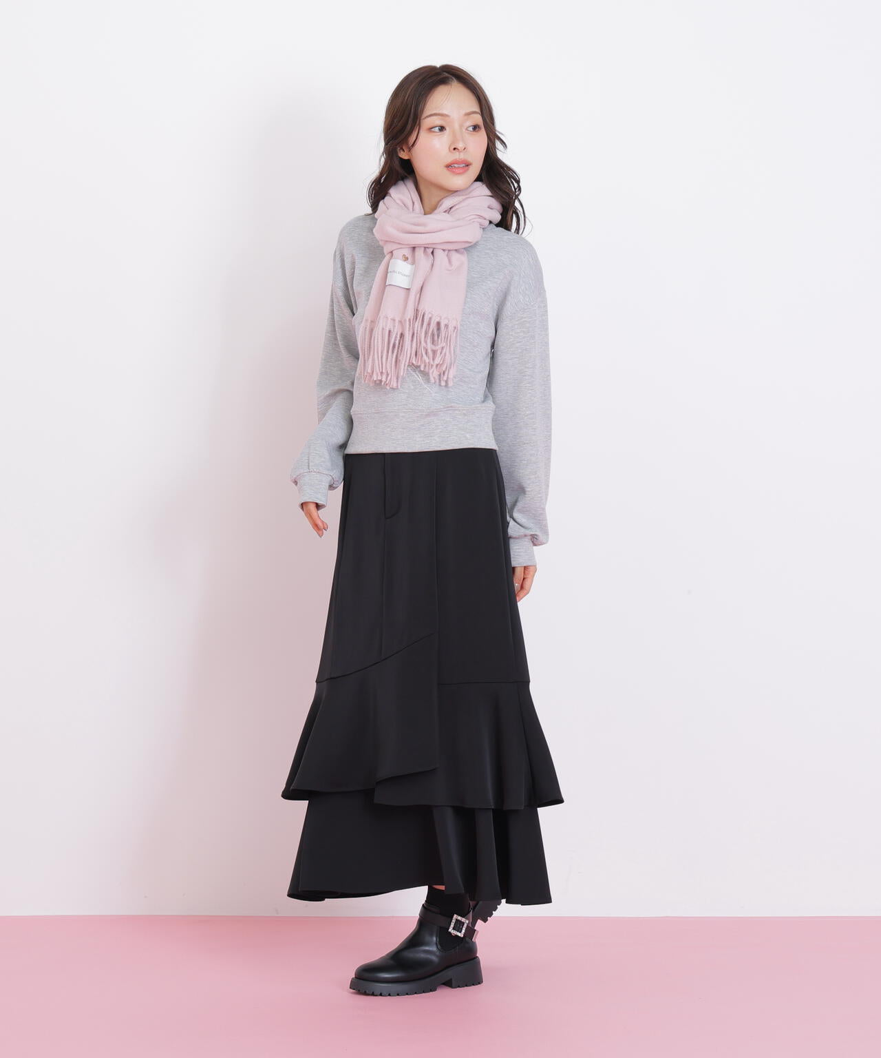 ハートトッピングストール