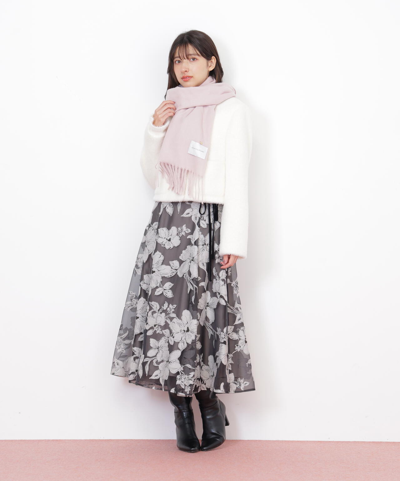 ハートトッピングストール