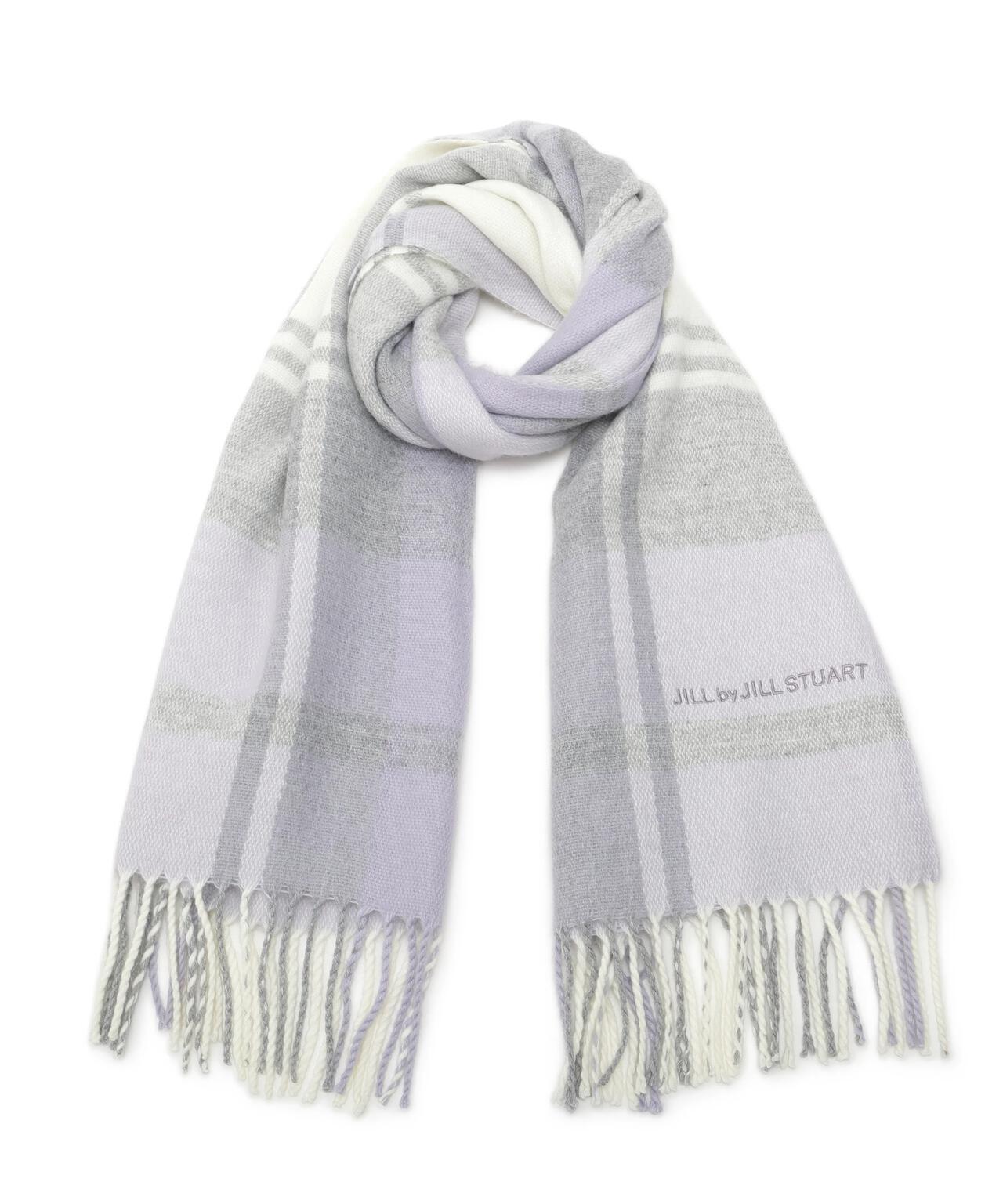 ジル バイ ジルスチュアート JILL by JILLSTUART ストール マフラー エンブロイダリーロゴチェックストール  レディース ブランド 正規品 新品 ギフト プレゼント 人気 おすすめ 誕生日 記念日 クリスマス 送料無料 ラッピング無料 エンブロイダリーロゴチェックストール | JILL by JILL STUART（ジル