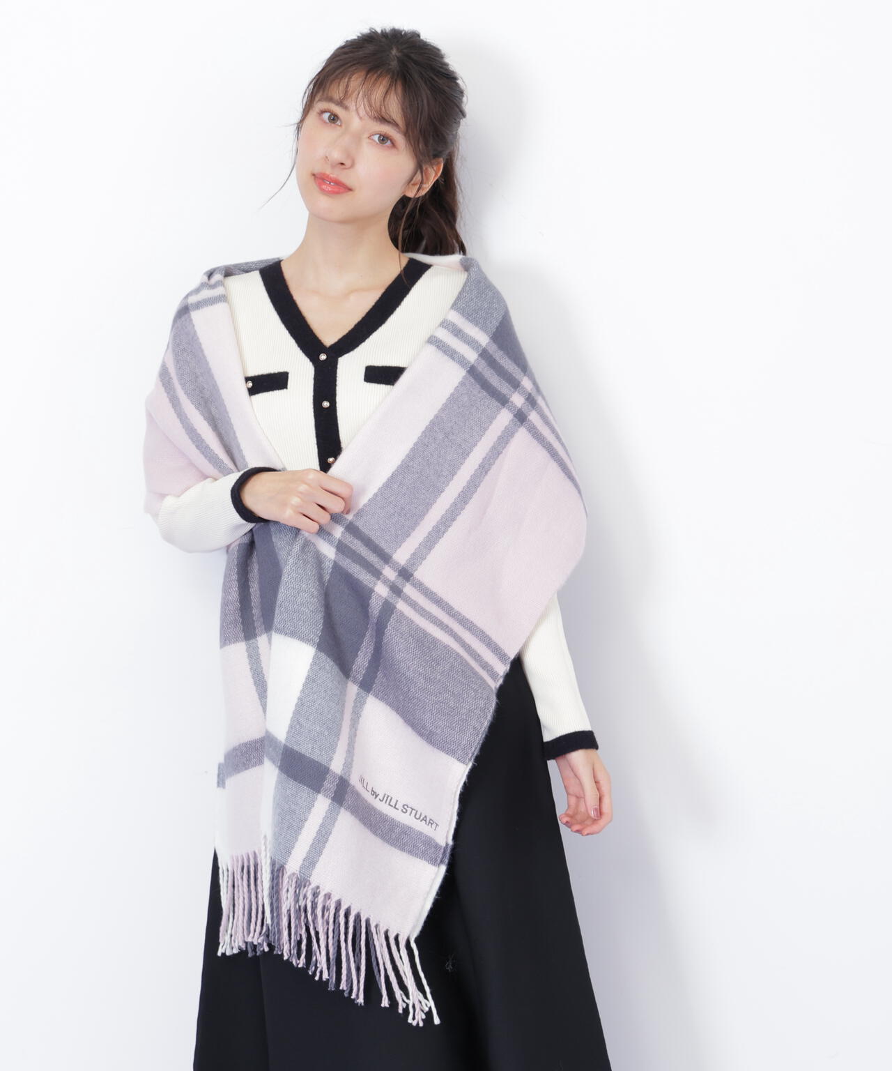 エンブロイダリーロゴチェックストール | JILL by JILL STUART（ジル