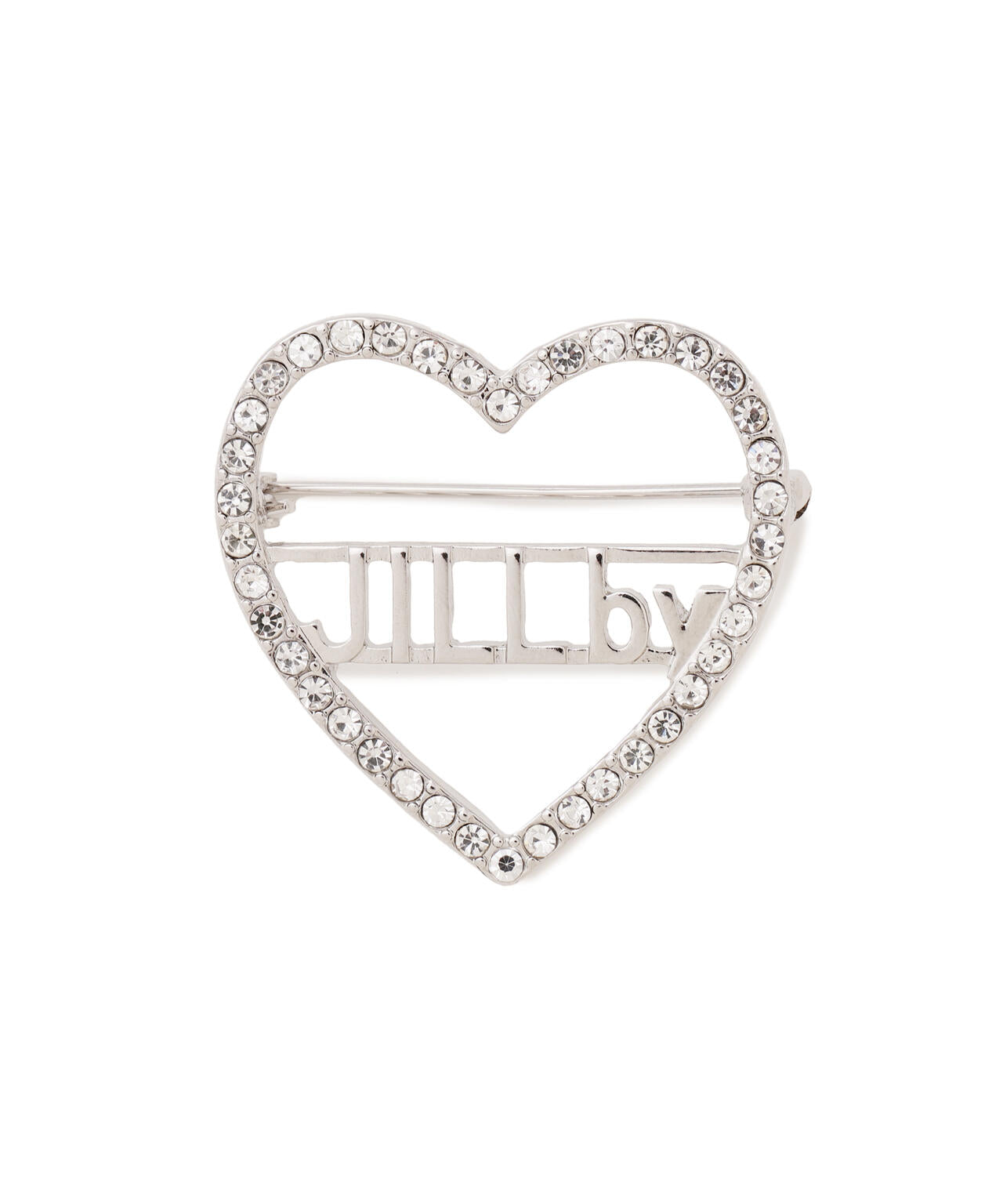 ハートビジューブローチ