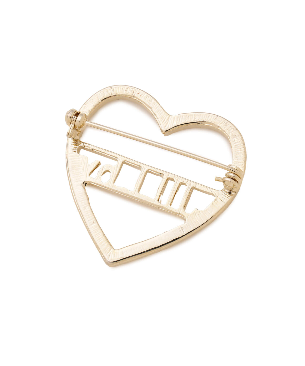 ハートビジューブローチ