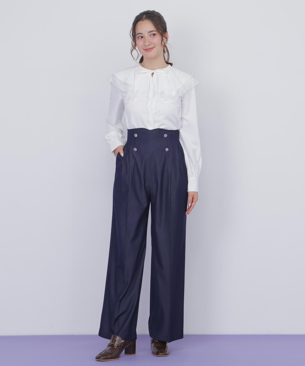 ビッグカラーレースレイヤードブラウス | JILL by JILL STUART（ジル