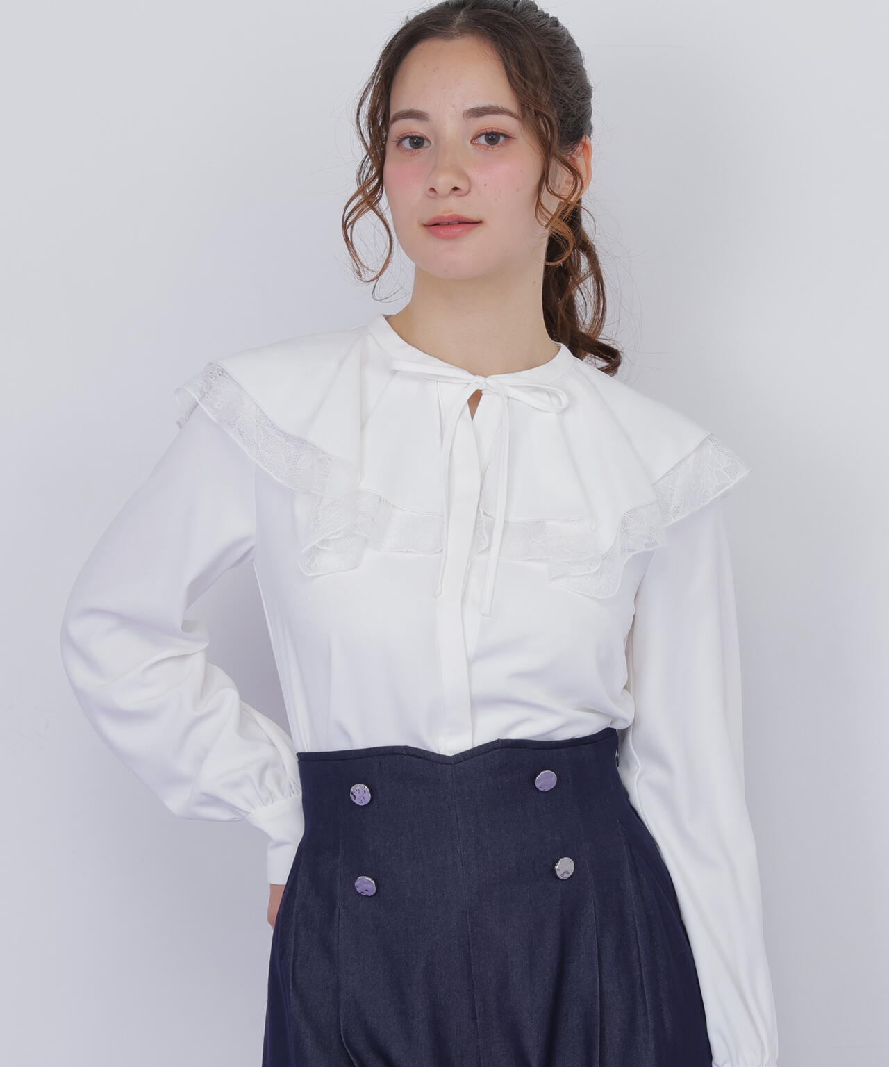 ビッグカラーレースレイヤードブラウス | JILL by JILL STUART（ジル