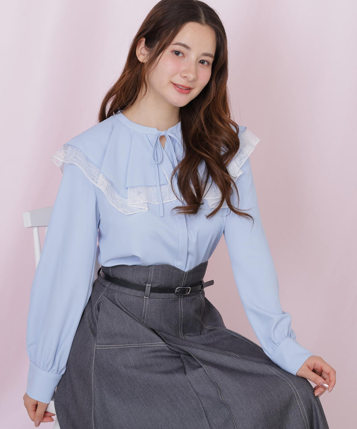 ビッグカラーレースレイヤードブラウス | JILL by JILL STUART（ジル 