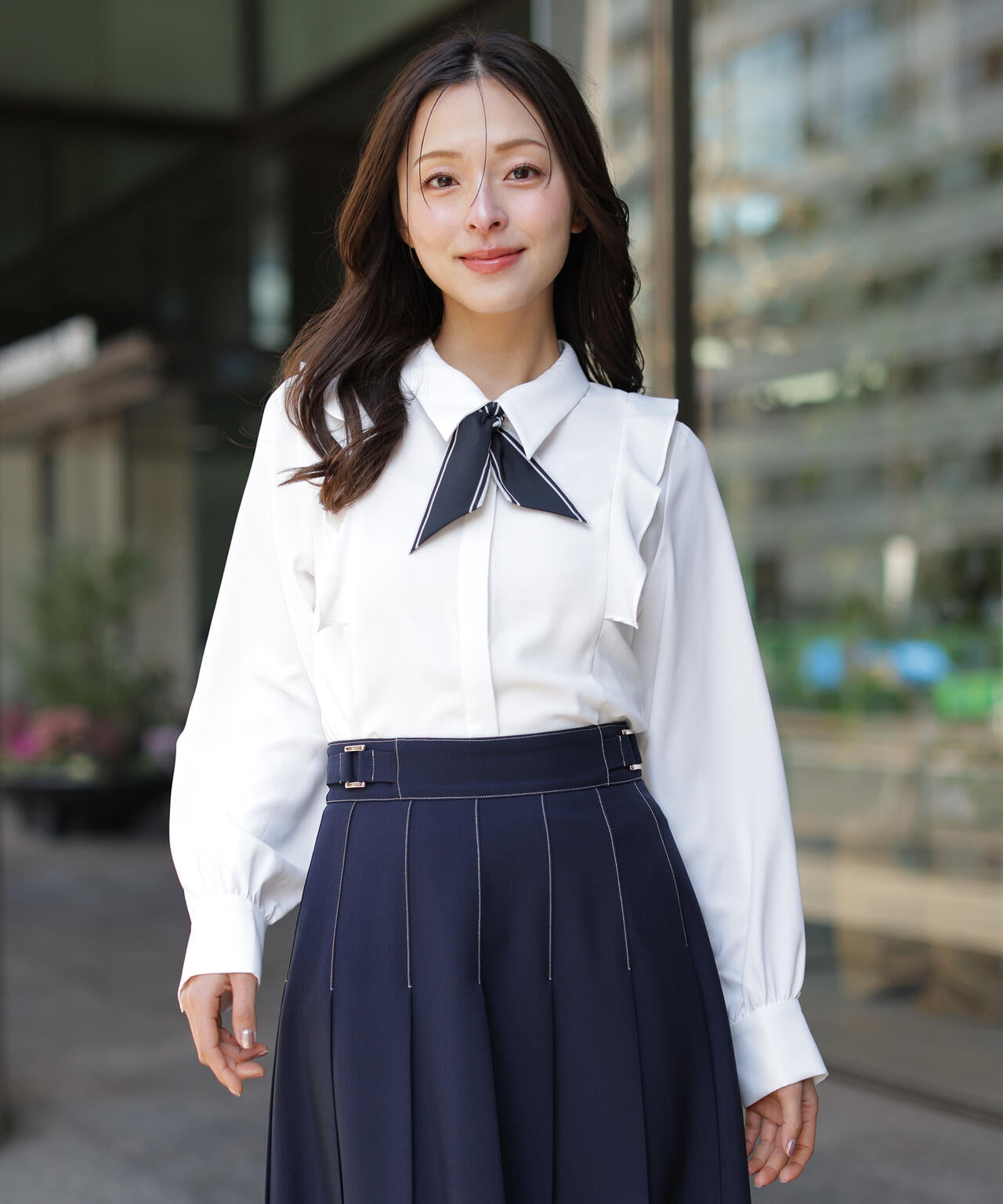 スカーフ付きブラウス