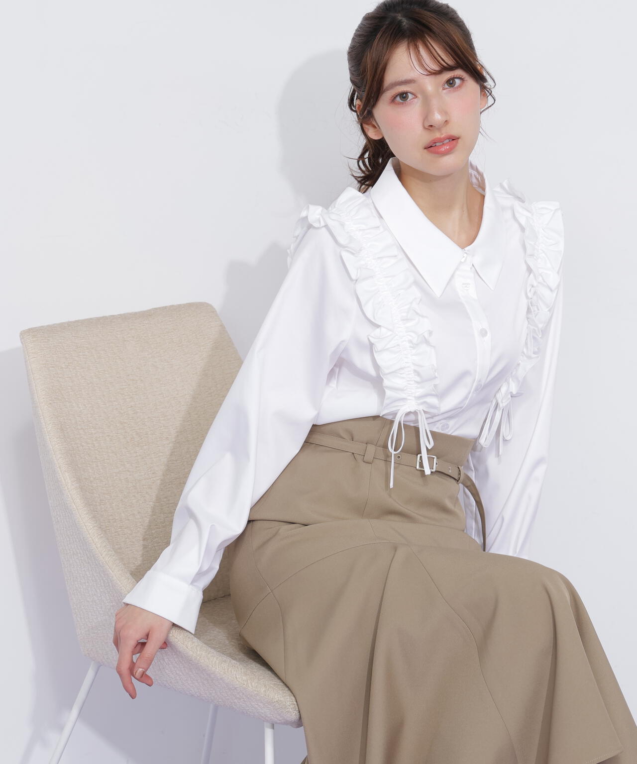 JILLSTUART ブラウス ※ プリーツフリルブラウス | JILL by JILL STUART（ジル バイ ジル
