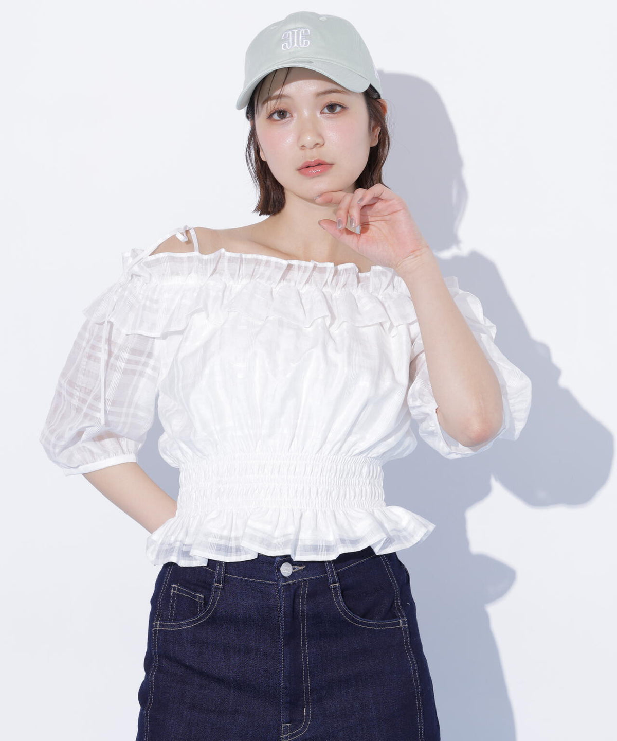 フリルギャザーチェックブラウス | JILL by JILL STUART（ジル バイ 