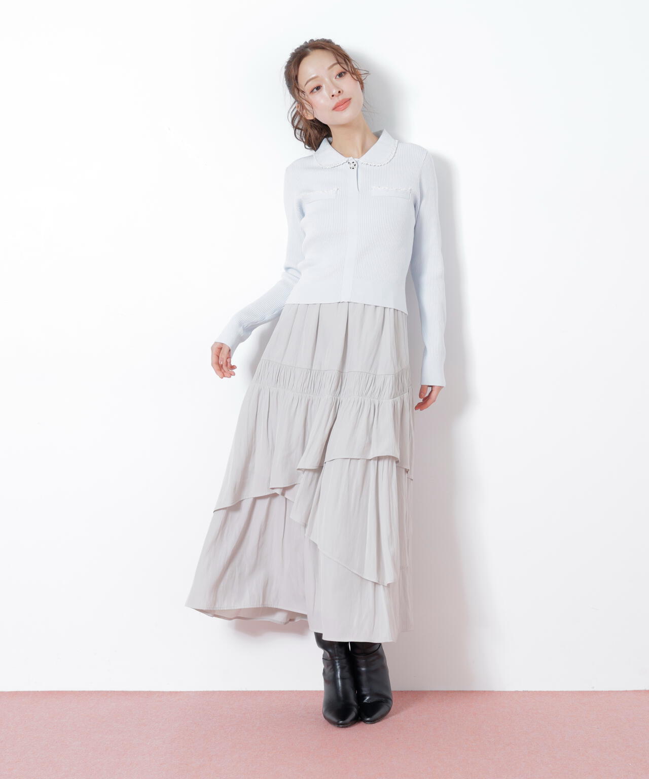 【Y's】ワイズ FRAGILE プリントスカート ホワイト Y's】ワイズ FRAGILE プリントスカート ホワイト