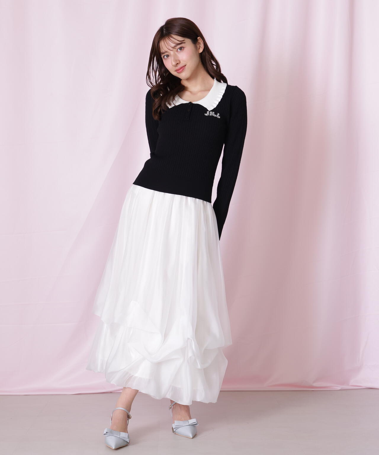 JILL by JILL STUART シアータックバルーンスカート ブルー JILL by JILL STUART（ジルバイジルスチュアート） スカート 「再入荷